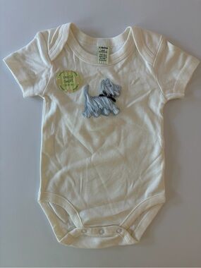 3 Martha’s Sweet Infant Summer Bodysuit With Furry Dog Applique Size S (13lbs)